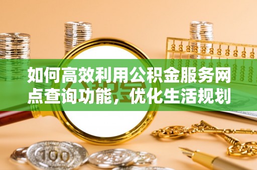 大姚如何高效利用公积金服务网点查询功能，优化生活规划