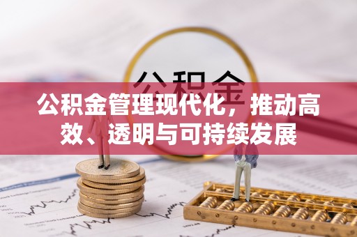 大姚公积金管理现代化，推动高效、透明与可持续发展