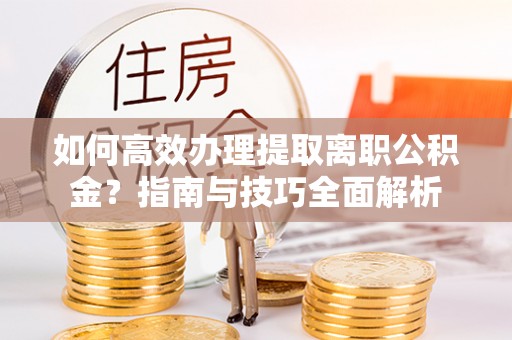 大姚如何高效办理提取离职公积金？指南与技巧全面解析