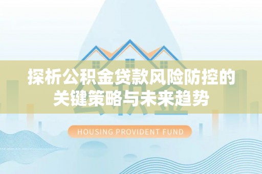 大姚探析公积金贷款风险防控的关键策略与未来趋势