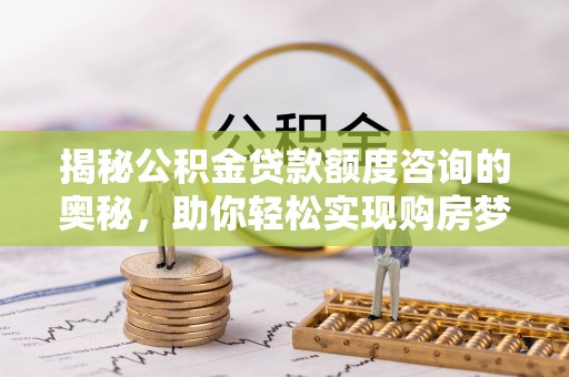 大姚揭秘公积金贷款额度咨询的奥秘，助你轻松实现购房梦想