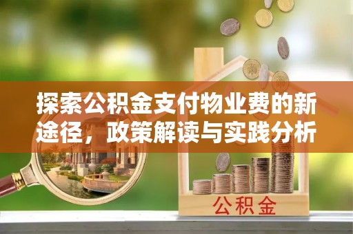 大姚探索公积金支付物业费的新途径，政策解读与实践分析