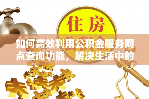 大姚如何高效利用公积金服务网点查询功能，解决生活中的资金难题