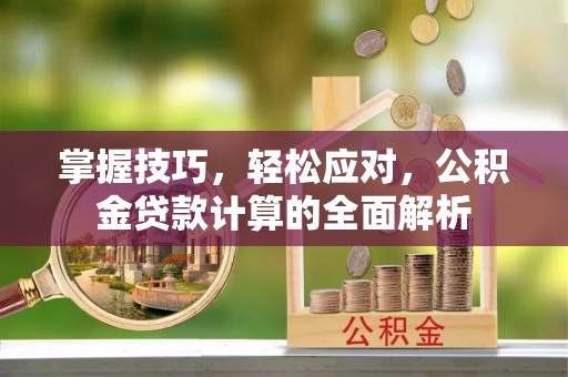 大姚掌握技巧，轻松应对，公积金贷款计算的全面解析