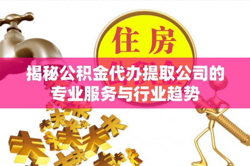 大姚揭秘公积金代办提取公司的专业服务与行业趋势