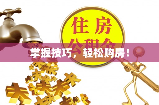大姚掌握技巧，轻松购房！
