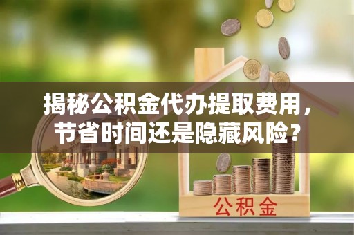 大姚揭秘公积金代办提取费用，节省时间还是隐藏风险？